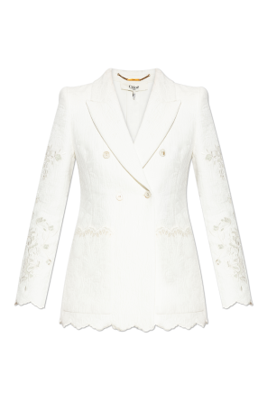 ジャケット BALMAIN White Viscose Blend Blazer Single-breasted blazer in white - Balmain | Mytheresa